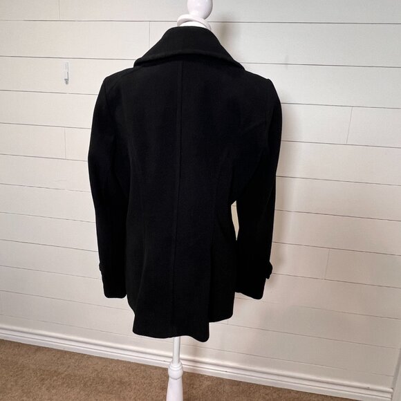 Jason Kole Black Short Length Peacoat Size M - Picture 7 of 10